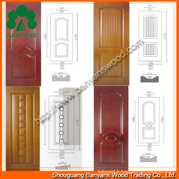 Peau standard de porte de placage de la taille 3.0mm / 4.2mm avec la qualité